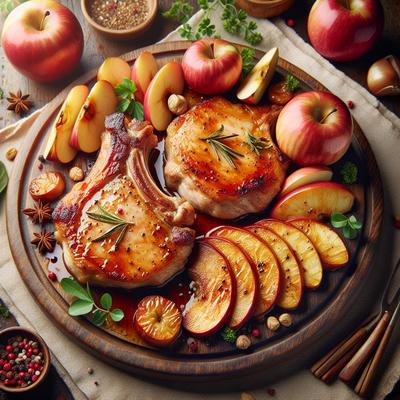 Image of Baked Pork Chops and Apples
