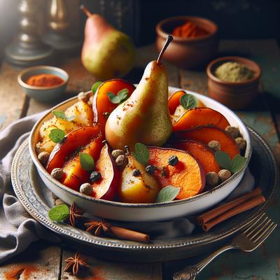 Image of Baked Spiced Sweet Potatoes and Pears Creole