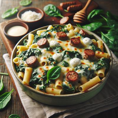 Image of Baked Ziti with Spinach Sausage and Mozzarella