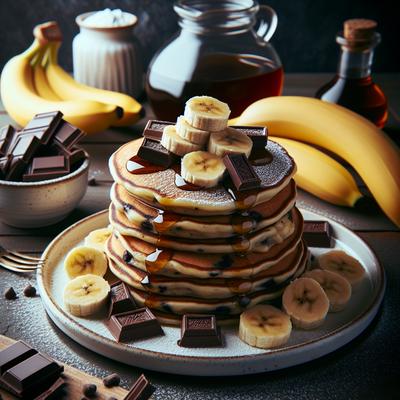 Image of Banana Chocolate Chunk Pancakes