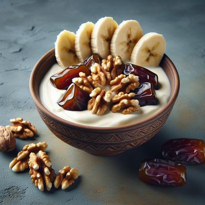 Image of Banana Date Yogurt with Walnuts