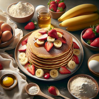 Image of Bisquick Strawberry Banana Pancakes