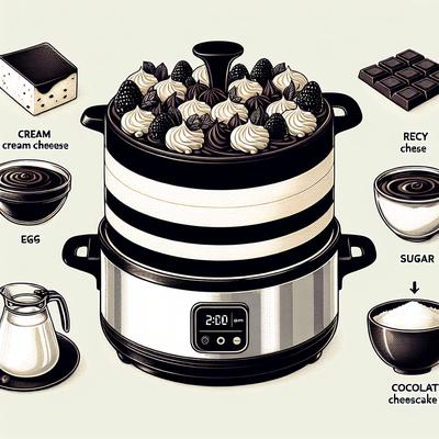 Image of Black and White Cheesecake Pressure Cooker