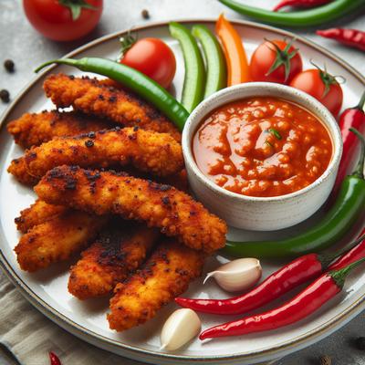 Image of Blackened Chicken Fingers with Wango Tango Sauce