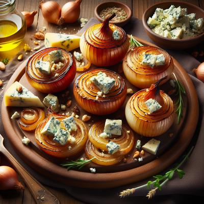 Image of Blue Cheese Crusted Roasted Onions