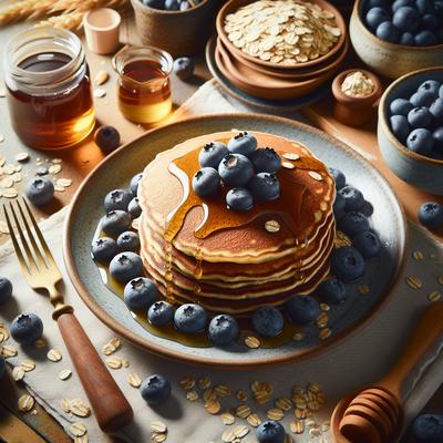Image of Blueberry Pancakes Low Gi with Oats