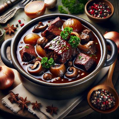 Image of Boeuf En Daube Classic French Beef Burgundy Stew Bourguignon