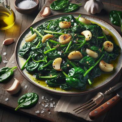 Image of Bouchon's Sauted Spinach with Garlic Confit
