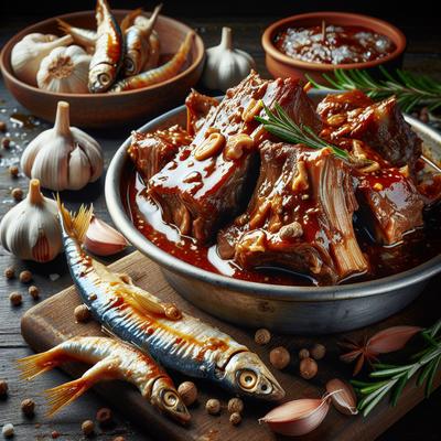 Image of Braised Lamb with Anchovy Sauce Abbacchio Alla Cacciatora
