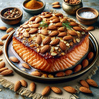 Image of Braised Salmon with Roasted Almonds
