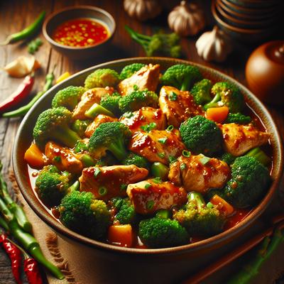 Image of Broccoli and Chicken in Piquant Sauce