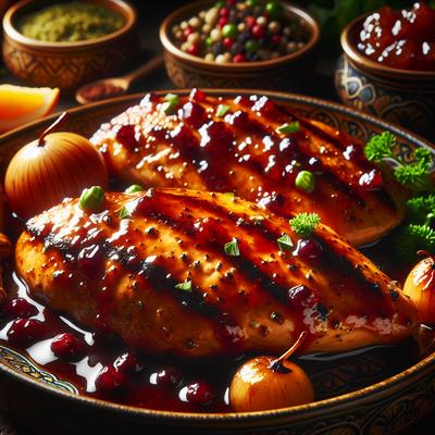 Image of Broiled Chicken Breasts with Chutney Glaze