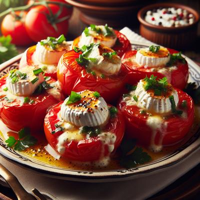 Image of Broiled Tomatoes with Goat Cheese