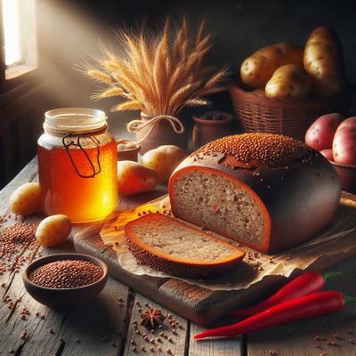 Image of Buckwheat Potato Bread with Chile Honey