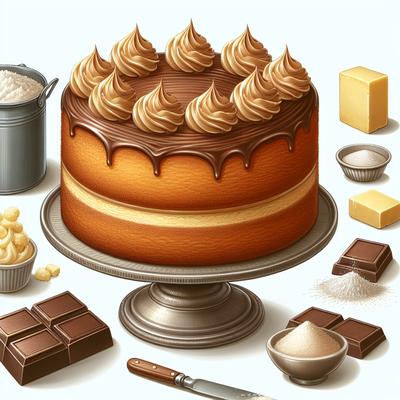 Image of Butter Cake with Creamy Chocolate Frosting