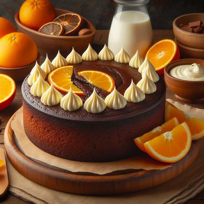 Image of Buttermilk Devil's Food Cake with Freshly Squeezed Orange Cream Cheese Frosting