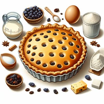 Image of Buttermilk Pie with Raisins