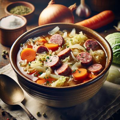 Image of Cabbage and Sausage Soup
