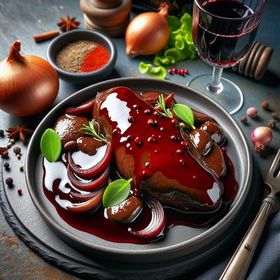 Image of Calf's Liver with Red Wine Sauce