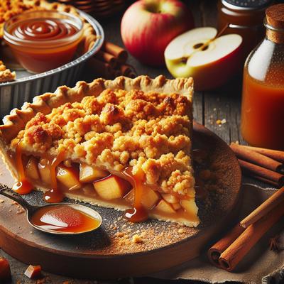Image of Caramel Apple Pie with Crunchy Crumb Topping