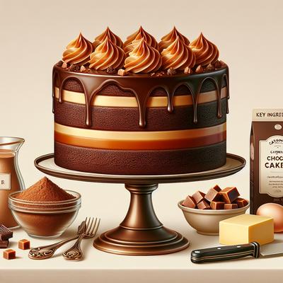 Image of Caramel Fudge Chocolate Cake