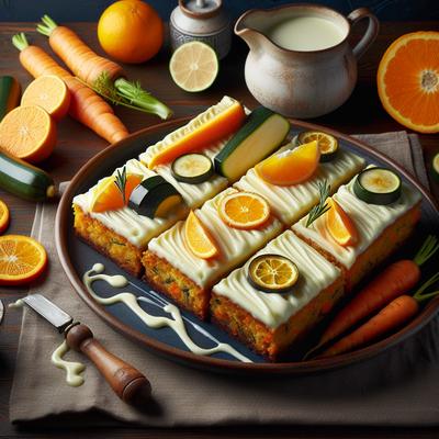 Image of Carrot and Zucchini Bars with Citrus Cream Cheese Frosting