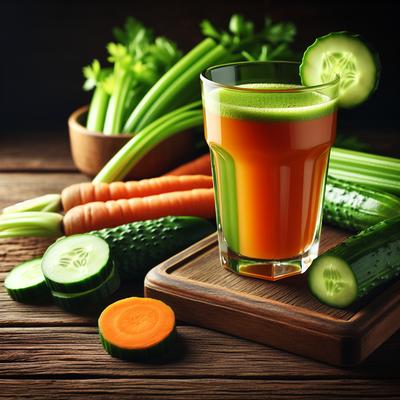 Image of Carrot Cucumber and Celery Juice Refresher for Juicer