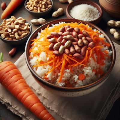 Image of Carrot Rice with Peanuts