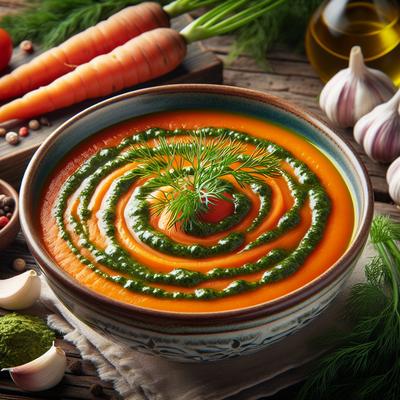 Image of Carrot Soup with Dill Pesto