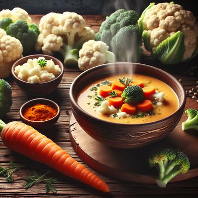 Image of Cauliflower Carrot Soup or Broccoli