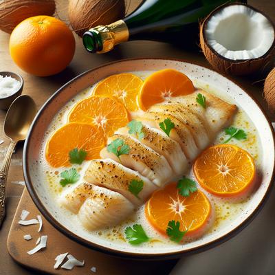 Image of Champagne Coconut Clementine Poached Tilapia Fillets