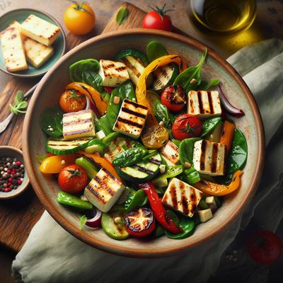 Image of Chargrilled Vegetable and Haloumi Salad
