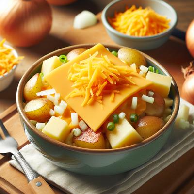 Image of Cheddar Potatoes Onions