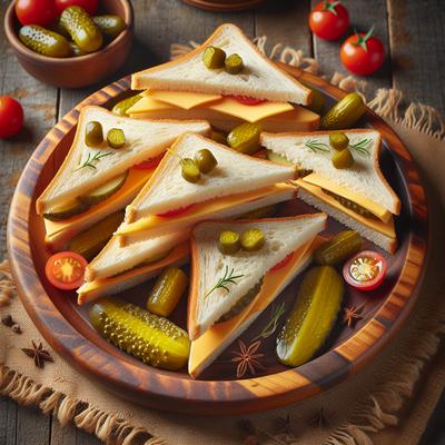 Image of Cheese and Pickle Sandwiches