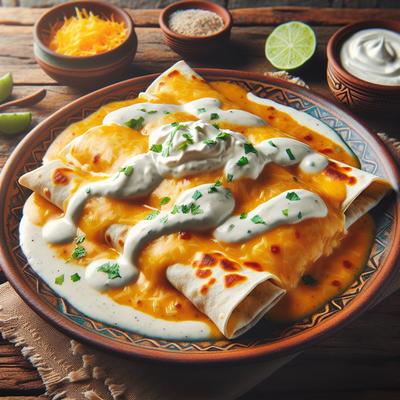 Image of Cheese Enchiladas W Sour Cream Sauce