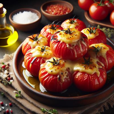 Image of Cheese Topped Grilled Tomatoes