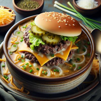 Image of Cheeseburger Soup Low Carb
