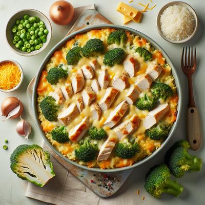 Image of Cheesy Chicken Broccoli Rice Casserole No Canned Soups