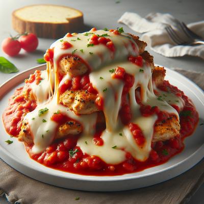Image of Cheesy Chicken Parm Volcanos