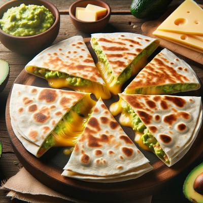 Image of Cheesy Guacamole Quesadillas