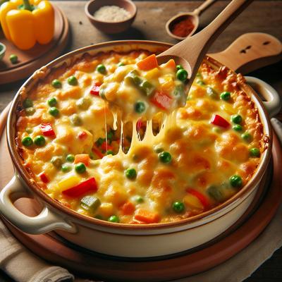 Image of Cheesy Mixed Vegetable Casserole