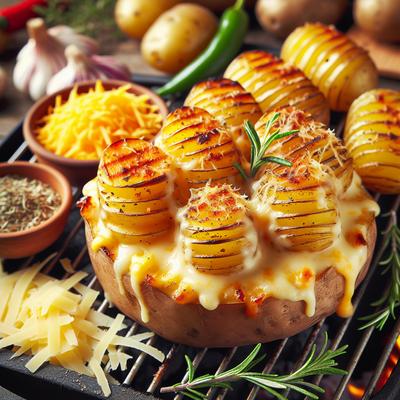 Image of Cheesy Potatoes on the Grill