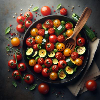 Image of Cherry Tomato and Zucchini Saut
