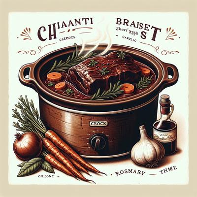 Image of Chianti Braised Short Ribs Crock Pot