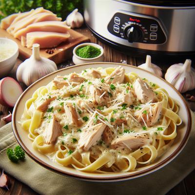 Image of Chicken Alfredo in Slow Cooker