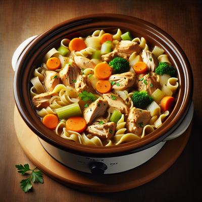 Image of Chicken and Noodles Crock Pot