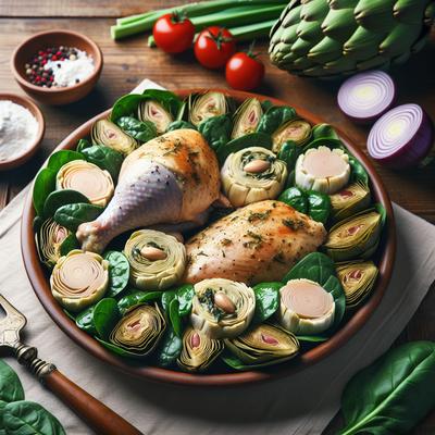 Image of Chicken Artichoke and Spinach Wreath