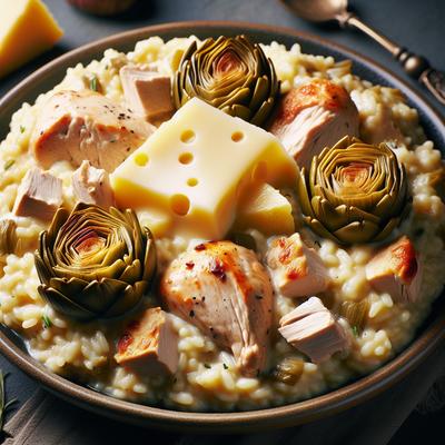 Image of Chicken Artichoke Risotto with Gruyere Cheese