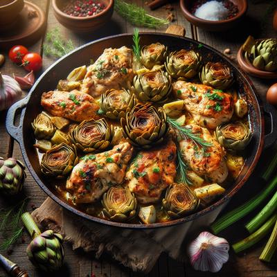 Image of Chicken Artichoke Skillet