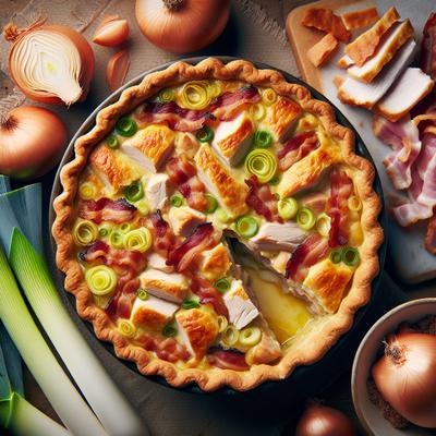 Image of Chicken Bacon and Leek Pot Pie Casserole